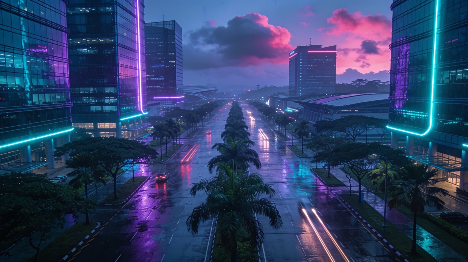 Cyberjaya skyline at night